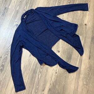 Thin Navy Open Front Cardigan